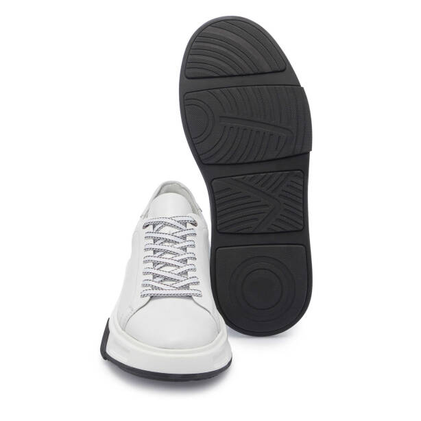 Beyaz Hakiki Deri Erkek Sneaker - E25I1AY57198-A26 - 4