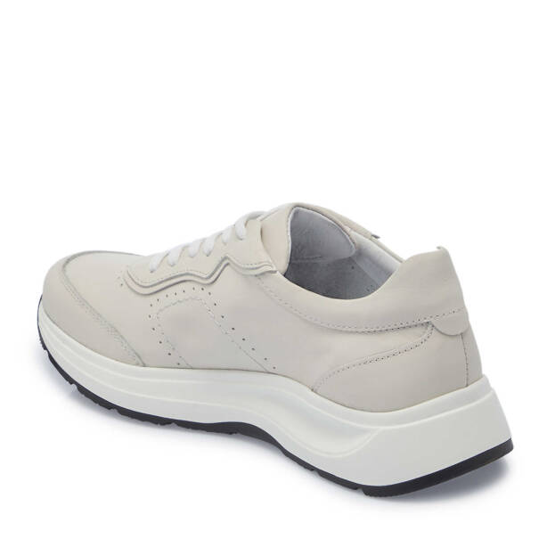 Beyaz Hakiki Deri Erkek Sneaker - E25I1AY57210-N3O - 2