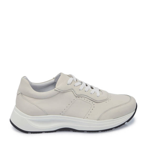 Beyaz Hakiki Deri Erkek Sneaker - E25I1AY57210-N3O - 3