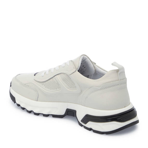 Beyaz Hakiki Deri Erkek Sneaker - E25I1AY57211-N3O - 3