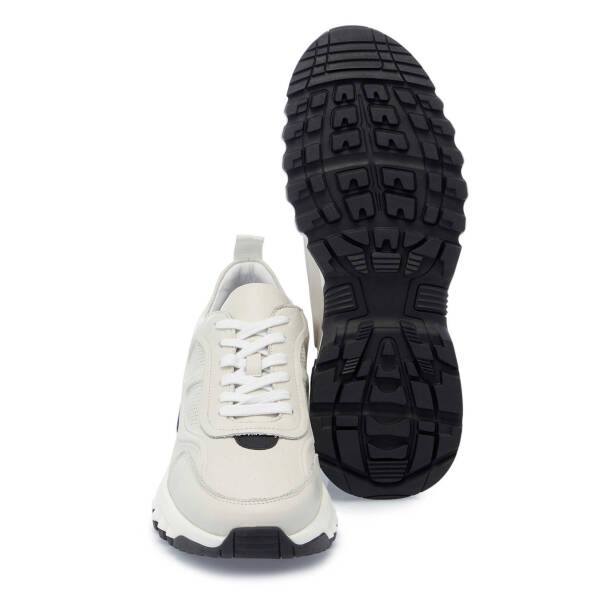 Beyaz Hakiki Deri Erkek Sneaker - E25I1AY57211-N3O - 4