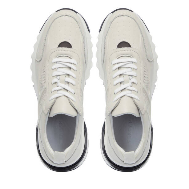 Beyaz Hakiki Deri Erkek Sneaker - E25I1AY57211-N3O - 5