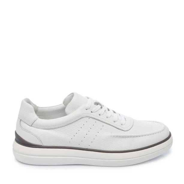 Beyaz Hakiki Deri Erkek Sneaker - E25I1AY57212-A26 
