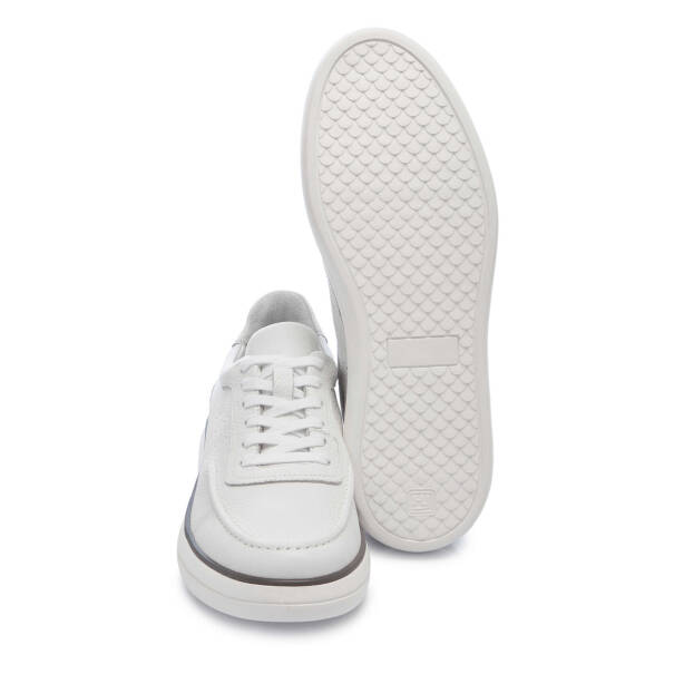 Beyaz Hakiki Deri Erkek Sneaker - E25I1AY57212-A26 - 4