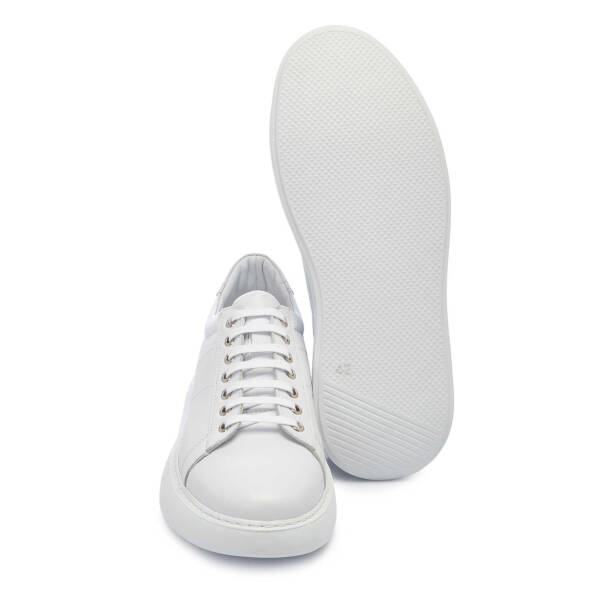 Beyaz Hakiki Deri Erkek Sneaker - E25I1AY57222-A26 - 4