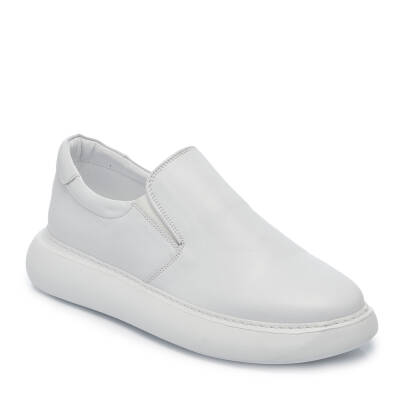 Beyaz Deri Erkek Sneaker - E25I1AY57224-A26 - 1