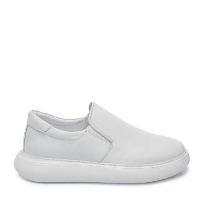 Beyaz Deri Erkek Sneaker - E25I1AY57224-A26 - 3