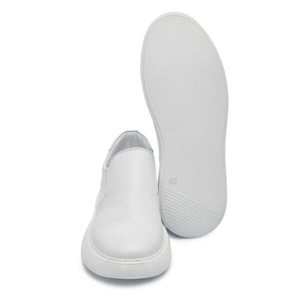 Beyaz Deri Erkek Sneaker - E25I1AY57224-A26 - 4