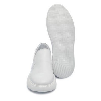 Beyaz Deri Erkek Sneaker - E25I1AY57224-A26 - 4