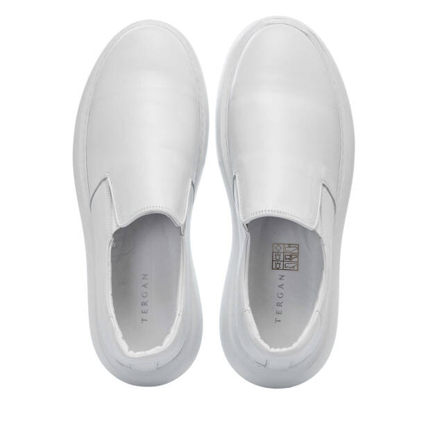 Beyaz Deri Erkek Sneaker - E25I1AY57224-A26 - 5