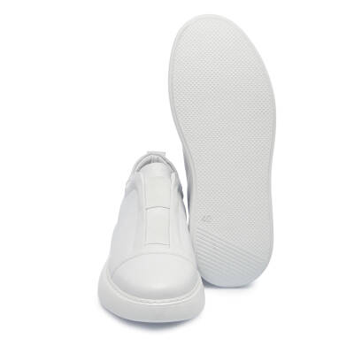 Beyaz Deri Erkek Sneaker - E25I1AY57225-A26 - 4