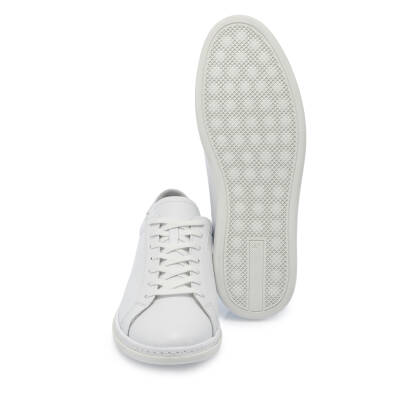 Beyaz Deri Erkek Sneaker - E25I1AY57267-A26 - 4