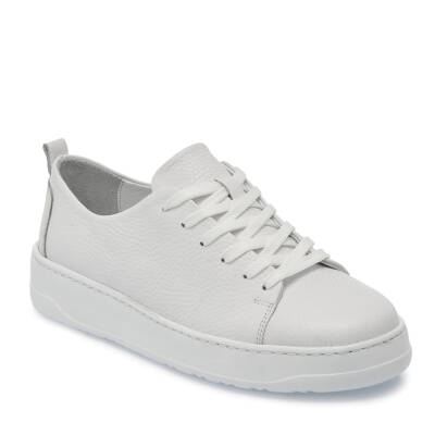 Beyaz Deri Erkek Sneaker - E25I1AY57268-A26 