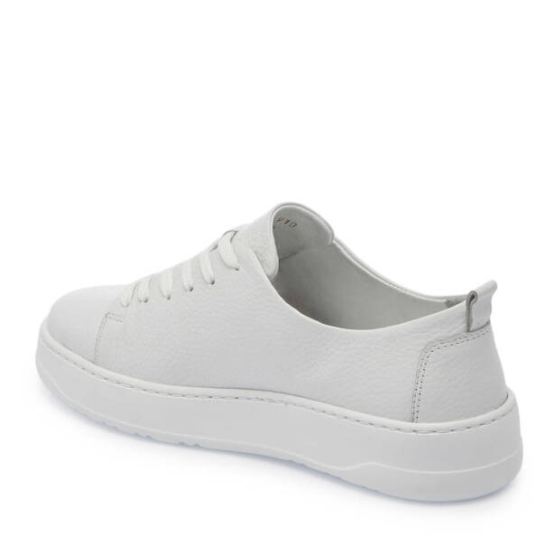 Beyaz Hakiki Deri Erkek Sneaker - E25I1AY57268-A26 - 3