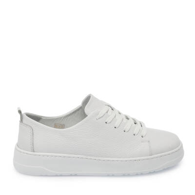 Beyaz Deri Erkek Sneaker - E25I1AY57268-A26 - 3