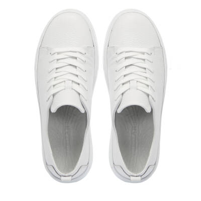 Beyaz Deri Erkek Sneaker - E25I1AY57268-A26 - 5