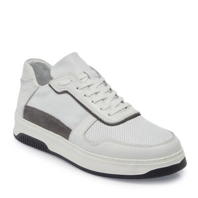 Beyaz Deri Erkek Sneaker - E25I1AY57270-A26 - 1
