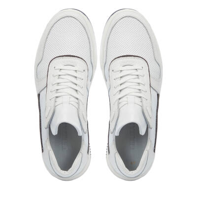 Beyaz Deri Erkek Sneaker - E25I1AY57270-A26 - 5