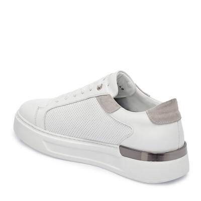 Beyaz Deri Erkek Sneaker - E25I1AY57272-A26 - 2