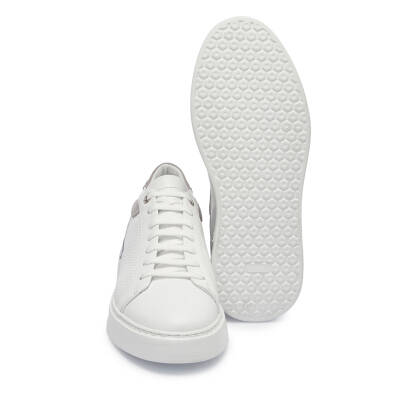Beyaz Deri Erkek Sneaker - E25I1AY57272-A26 - 4