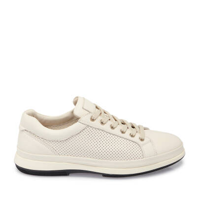 Beyaz Deri Erkek Sneaker - E25I1AY57274-N3O - 3