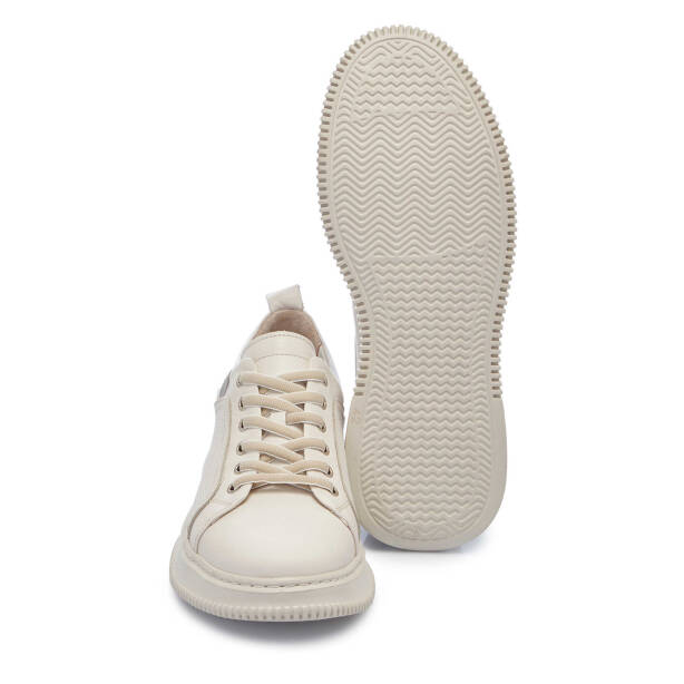 Beyaz Hakiki Deri Erkek Sneaker - E25I1AY57279-N3O - 4