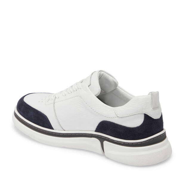 Beyaz Hakiki Deri Erkek Sneaker - E25I1AY57280-A31 - 4