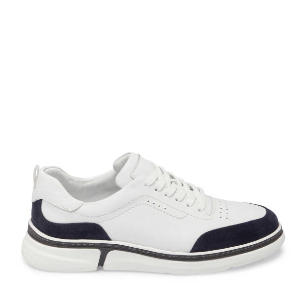 Beyaz Hakiki Deri Erkek Sneaker - E25I1AY57280-A31 - 2