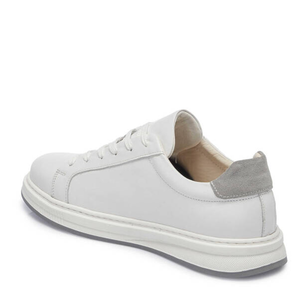 Beyaz Hakiki Deri Erkek Sneaker - E25I1AY57285-A26 - 3