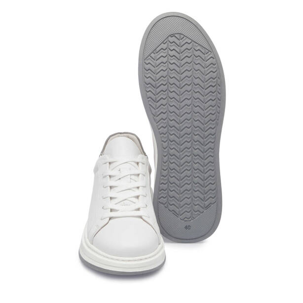 Beyaz Hakiki Deri Erkek Sneaker - E25I1AY57285-A26 - 4