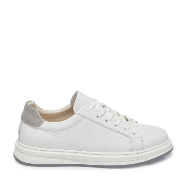 Beyaz Hakiki Deri Erkek Sneaker - E25I1AY57285-A26 - Tergan