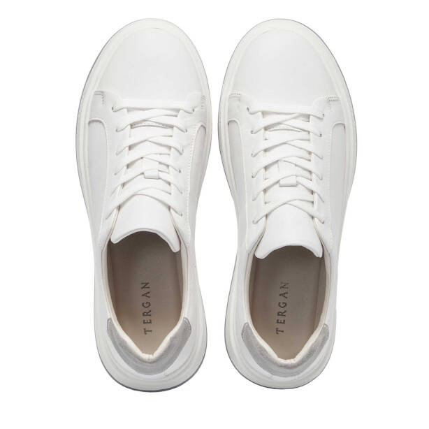 Beyaz Hakiki Deri Erkek Sneaker - E25I1AY57285-A26 - Tergan
