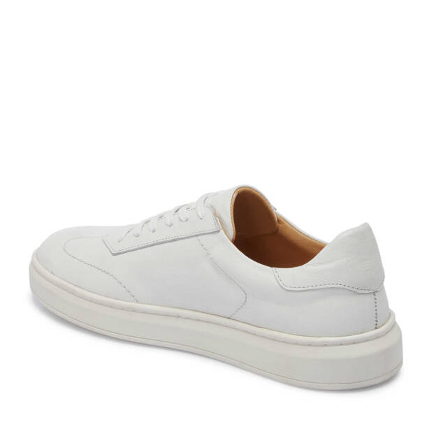 Beyaz Hakiki Deri Erkek Sneaker - E25I1AY57291-A26 - 3