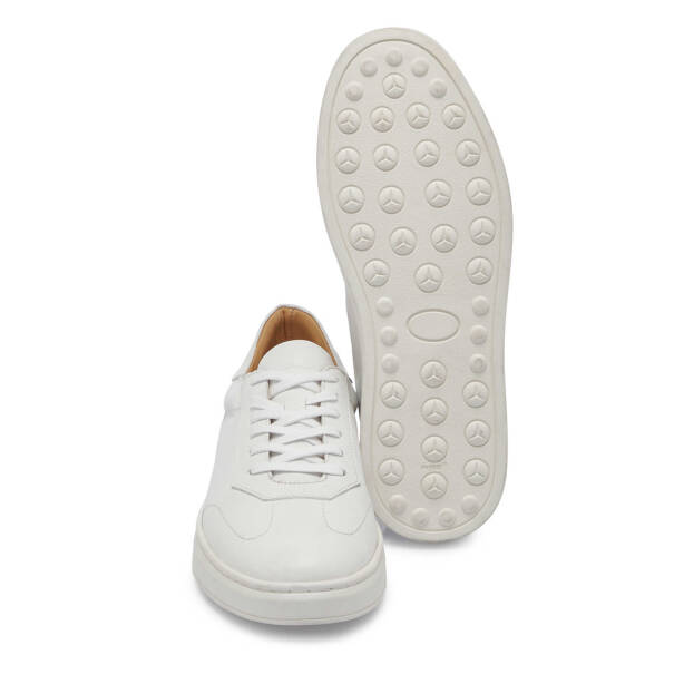 Beyaz Hakiki Deri Erkek Sneaker - E25I1AY57291-A26 - 4