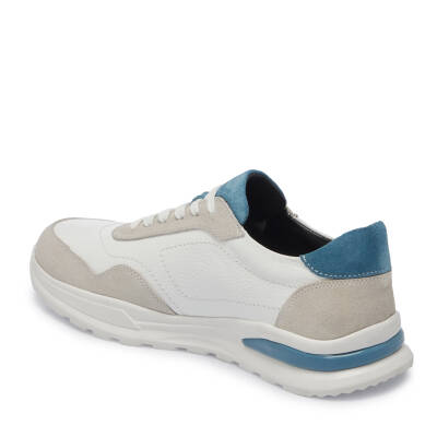  Beyaz Deri Erkek Sneaker - E25I1AY57296-W25 - 2