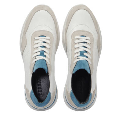  Beyaz Deri Erkek Sneaker - E25I1AY57296-W25 - 5