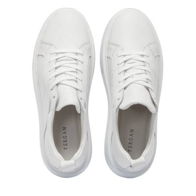 Beyaz Deri Erkek Sneaker - E25I1AY57299-A26 - 5
