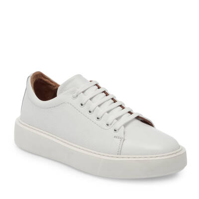 Beyaz Deri Erkek Sneaker - E25I1AY57301-B69 