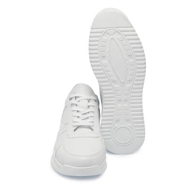 Beyaz Deri Erkek Sneaker - E25I1AY57303-A26 - 4