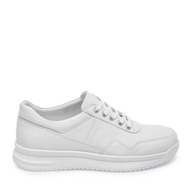 Beyaz Deri Erkek Sneaker - E25I1AY57305-A26 - 3