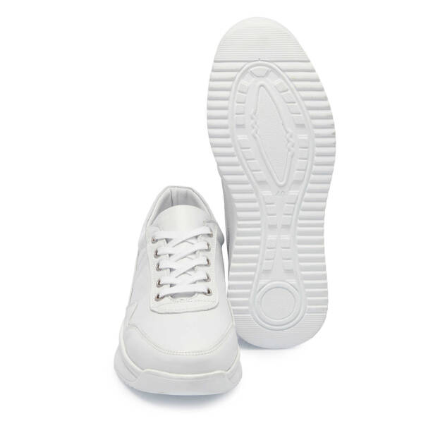 Beyaz Deri Erkek Sneaker - E25I1AY57305-A26 - 4
