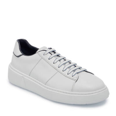 Beyaz Deri Erkek Sneaker - E25I1AY57309-A26 
