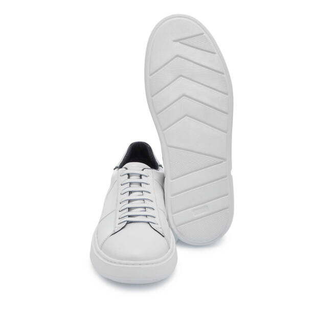 Beyaz Deri Erkek Sneaker - E25I1AY57309-A26 - 4
