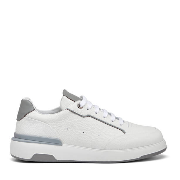 Beyaz Hakiki Deri Erkek Sneaker - E25I1AY57316-A26 - 1
