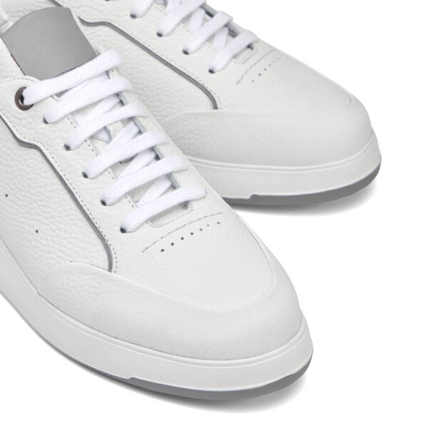 Beyaz Hakiki Deri Erkek Sneaker - E25I1AY57316-A26 - 3