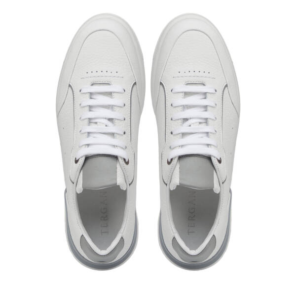 Beyaz Hakiki Deri Erkek Sneaker - E25I1AY57316-A26 - 5