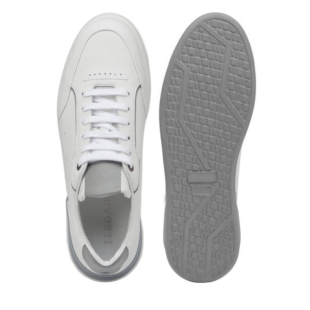 Beyaz Hakiki Deri Erkek Sneaker - E25I1AY57316-A26 - 6