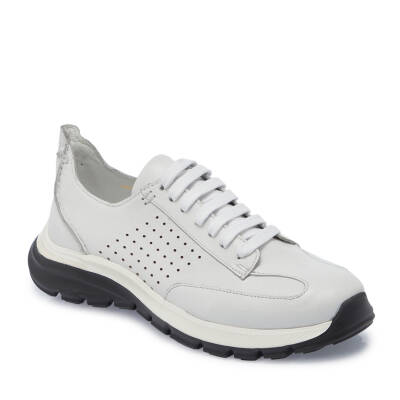 Beyaz Deri Erkek Sneaker - E25I1AY57328-A26 - 1