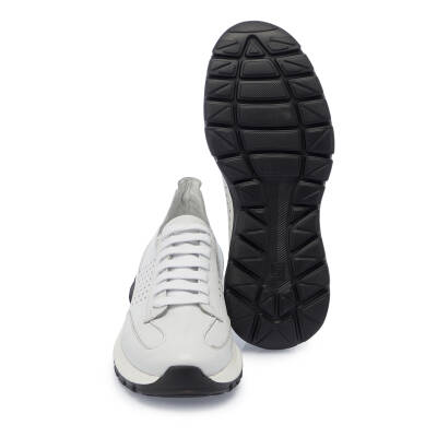 Beyaz Deri Erkek Sneaker - E25I1AY57328-A26 - 4