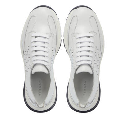 Beyaz Deri Erkek Sneaker - E25I1AY57328-A26 - 5